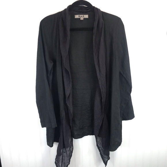 FLAX Waterfall Cardigan Jacket Lagenlook Witchy - Picture 2 of 7